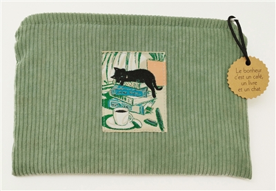 le bonheur c'est un café, un livre et un chat : pochette