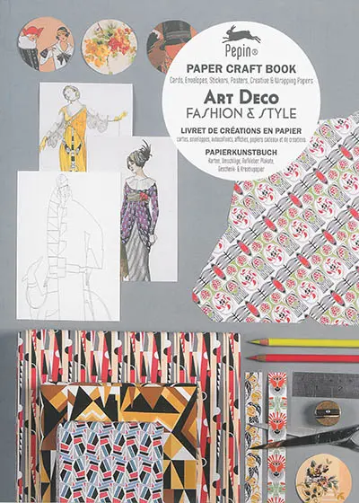 Paper craft book. Art déco fashion & style. Livret de créations en papier. Art déco fashion & style. Papierkunstbuch. Art déco fashion & style