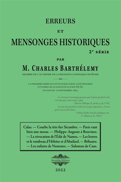 Erreurs et mensonges...