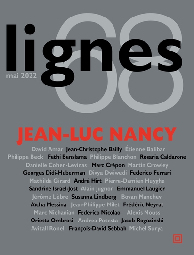 Lignes, n° 68. Jean-Luc Nancy