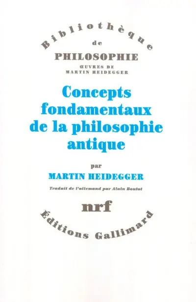 Concepts fondamentaux de la philosophie antique