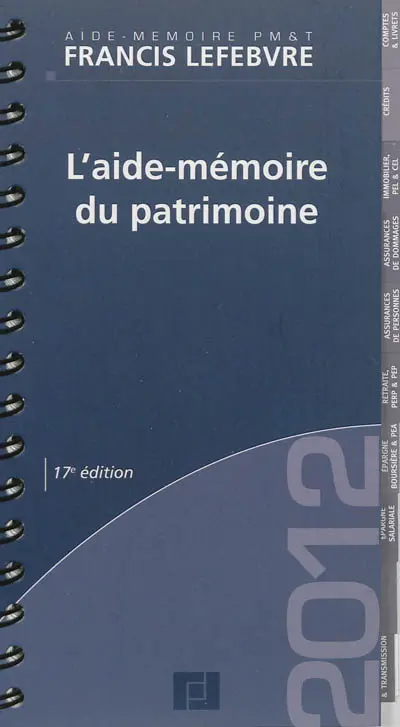 L'aide-mémoire du patrimoine : 2012