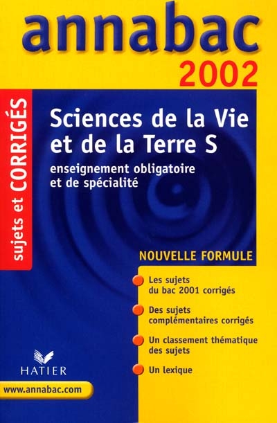 Sciences de la vie et de la terre, S : annabac 2002