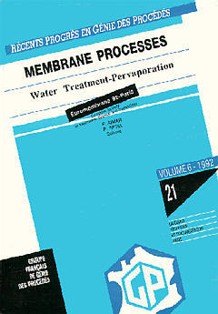 Membrane processes : water treatment, pervaporation : proceedings