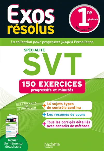SVT spécialité 1re : 150 exercices progressifs et minutés