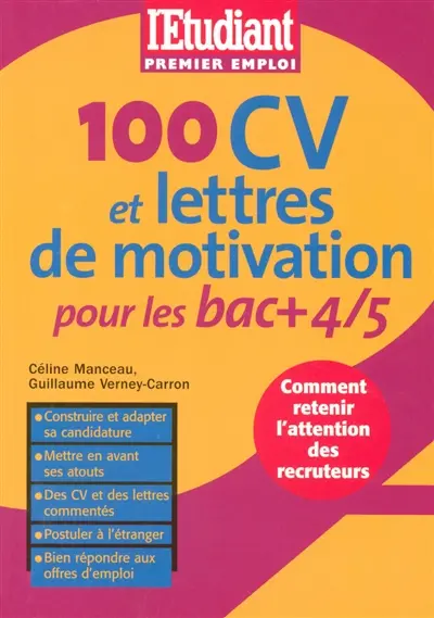 100 CV et lettres de motivation pour les bac + 4-5