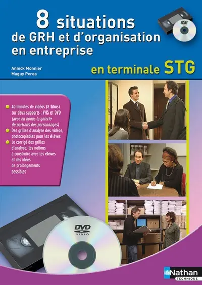 8 situations de GRH et d'organisation en entreprise en terminale STG