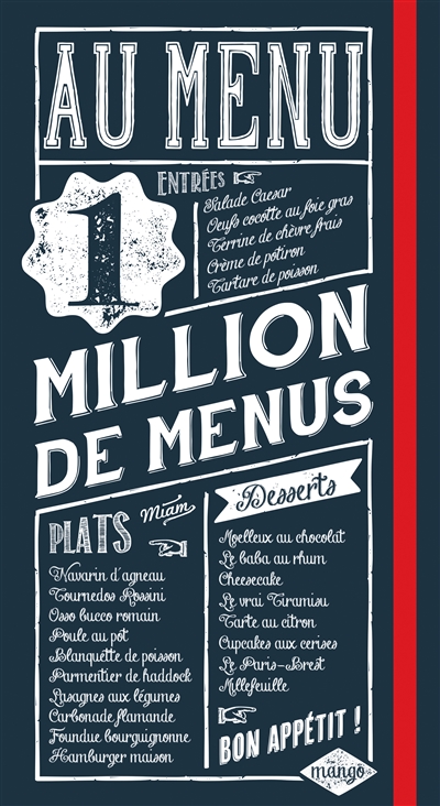 Au menu : 1 million de menus