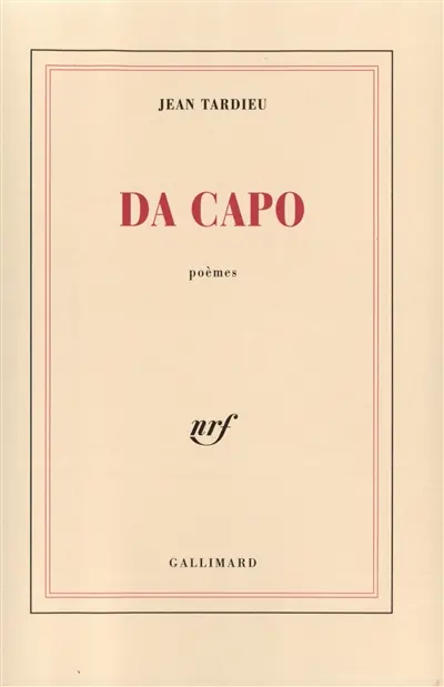 Da Capo : poèmes