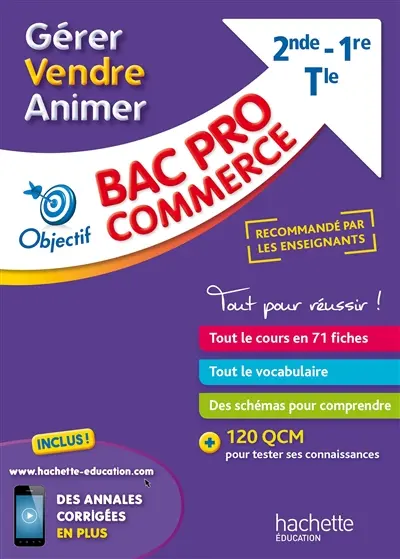 Bac pro commerce 2de, 1re, terminale : gérer, vendre, animer