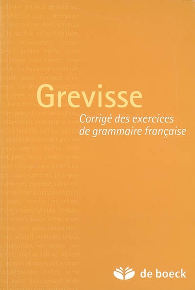 Corrigé des Exercices de grammaire française