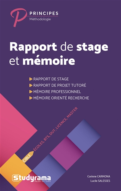 Rapport de stage et mémoire...