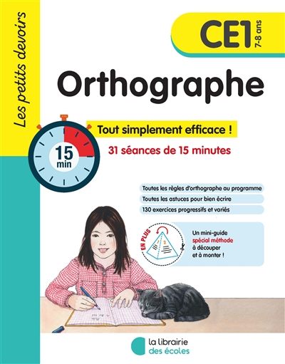 Orthographe CE1, 7-8 ans : 31 séances de 15 minutes