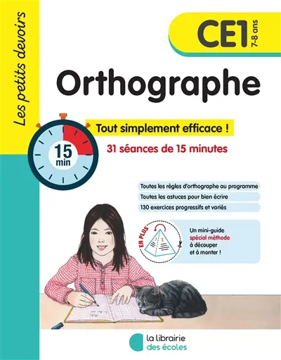 Orthographe CE1, 7-8 ans : 31 séances de 15 minutes