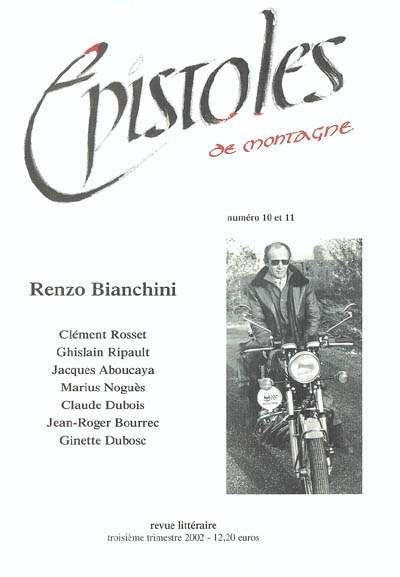 Epistoles de montagne, n° 10-11. Renzo Bianchini
