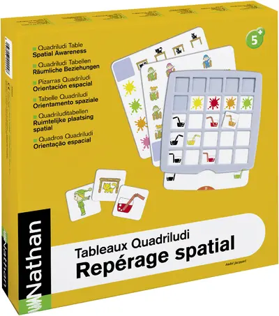 Tableaux Quadriludi repérage spatial pour 4 enfants