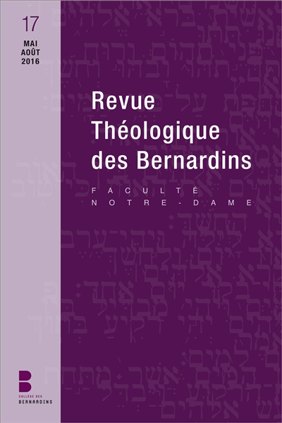 Revue théologique des Bernardins, n° 17