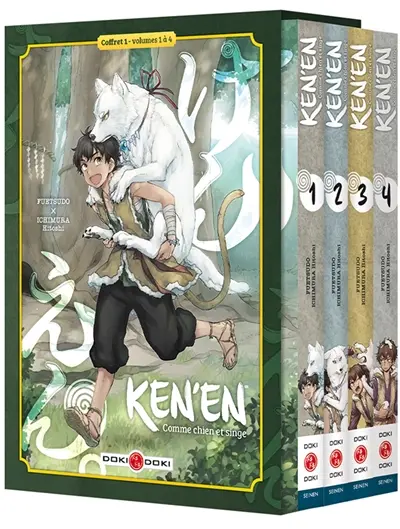 Ken'en : comme chien et singe : coffret volumes 1 à 4