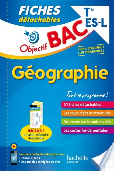 Géographie terminale ES-L : 51 fiches détachables