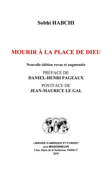 Mourir à la place de Dieu