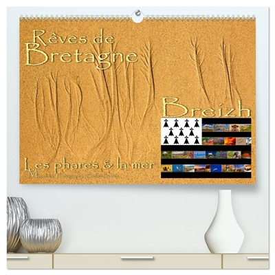 Rêves de Bretagne : Breizh (Calendrier mural 2026 DIN A2 vertical) calendrier de bureau : Les côtes bretons dans le Finistère