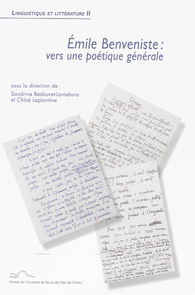 Emile Benveniste : vers une poétique générale