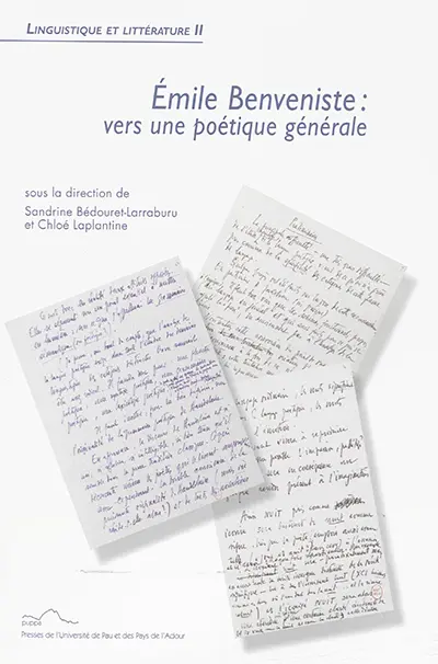Emile Benveniste : vers une poétique générale