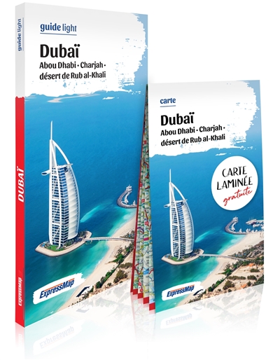 dubaï : abou dhabi, charjah, désert de rub al-khali : guide et carte laminée
