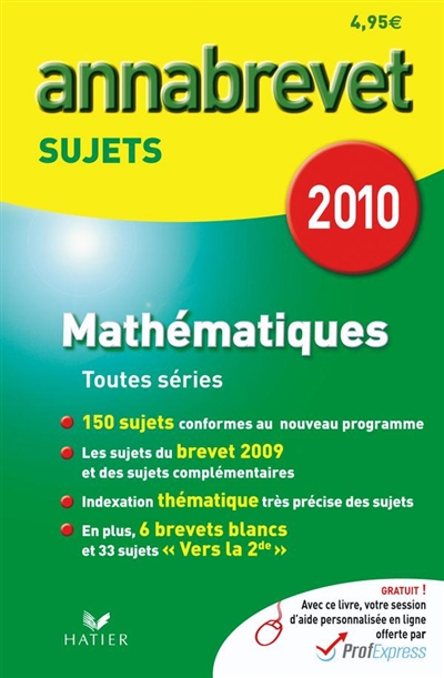 Mathématiques toutes séries 2010