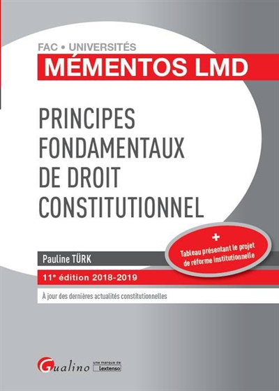 Principes fondamentaux de droit constitutionnel : 2018-2019
