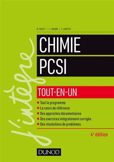 Chimie tout-en-un, PCSI