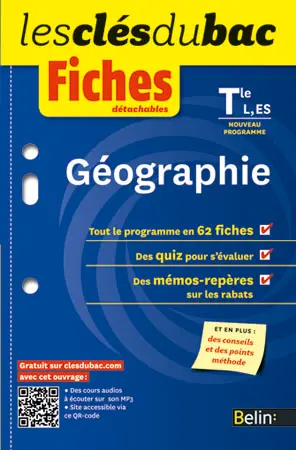 Géographie terminale L, ES : nouveau programme