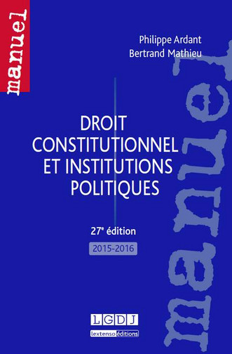 Droit constitutionnel et institutions politiques : 2015-2016