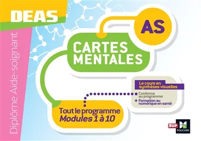 DEAS, tout le programme : cartes mentales : diplôme aide-soignant