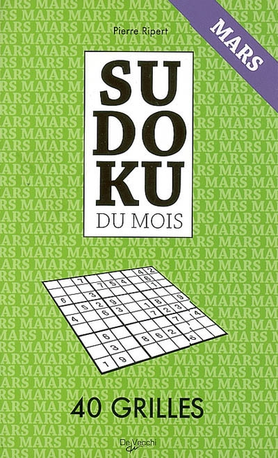 Sudoku du mois : mars