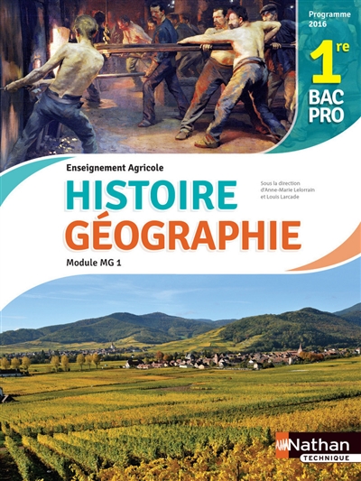 Histoire et géographie, 1re bac pro 3 ans : enseignement agricole, module MG1, objectif 3 : programme 2016