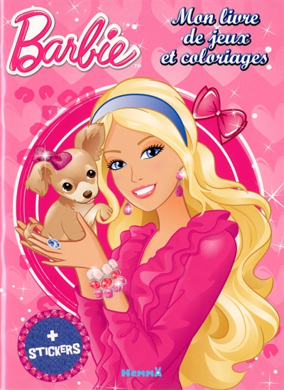 Barbie, mon livre de jeux coloriages
