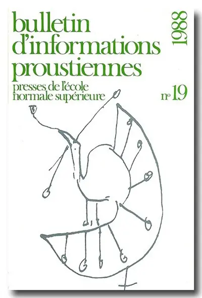 Bulletin d'informations proustiennes, n° 19