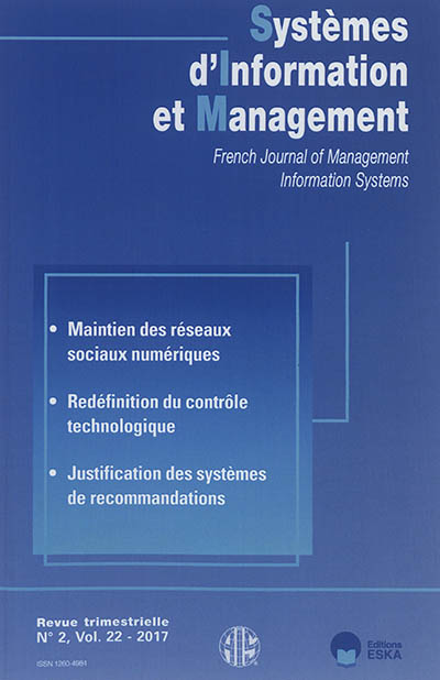 Systèmes d'information et management, n° 2 (2017)