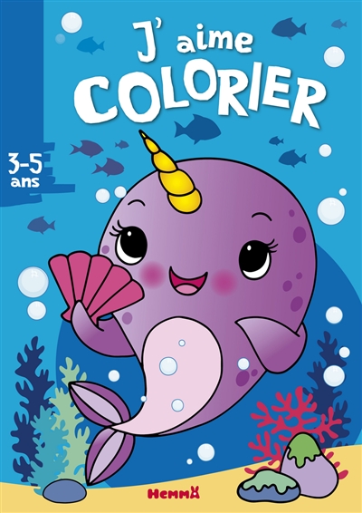 J'aime colorier, 3-5 ans : licorne des mers