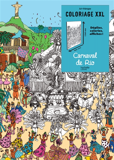 Carnaval de Rio : coloriage XXL