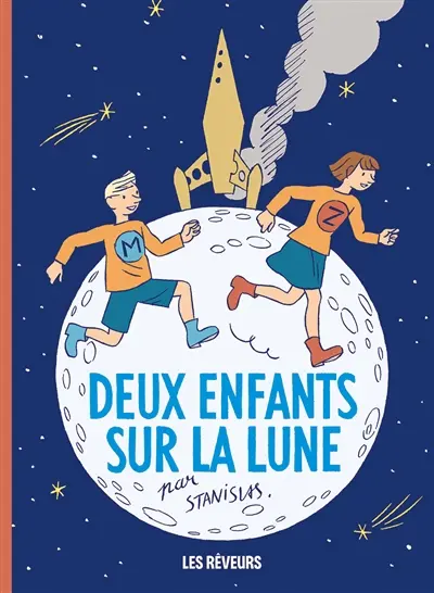 Deux enfants sur la Lune