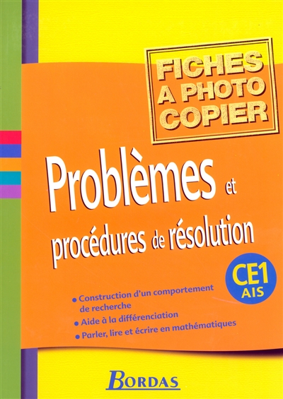 Problèmes et procédures de résolution CE1-AIS