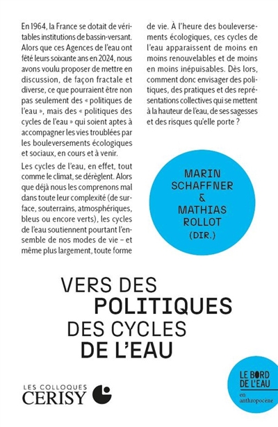 Vers des politiques des cycles de l'eau