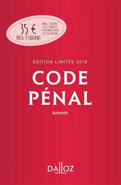 Code pénal 2019, annoté