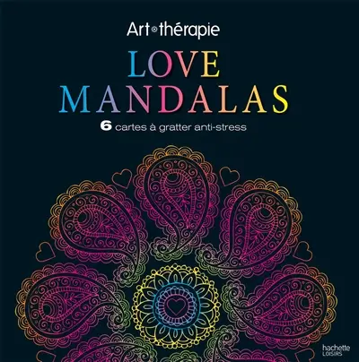 Love mandalas : 6 cartes à gratter