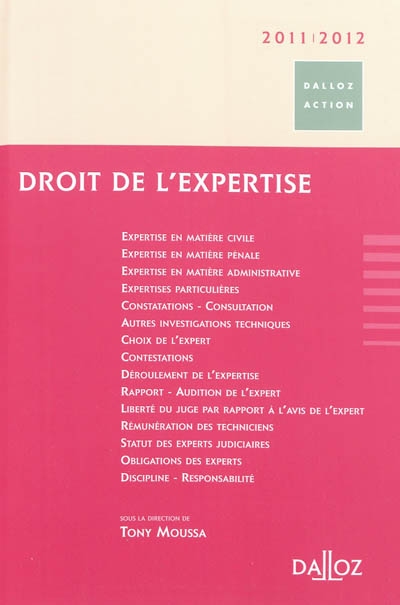 Droit de l'expertise 2011-2012