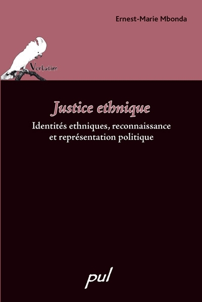 Justice ethnique : identités ethniques, reconnaissance et représentation politique