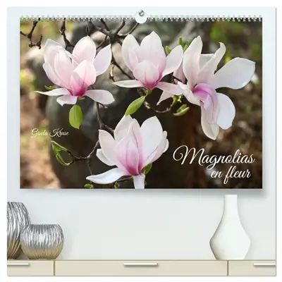 Magnolias en fleur (Calendrier mural 2026 DIN A2 vertical) calendrier de bureau : Magnifiques portraits de fleurs lumineuses