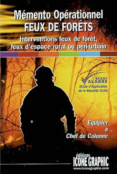 Mémento opérationnel feux de forêts : interventions feux de forêts, feux d'espace rural ou péri-urbain : équipier à chef de colonne